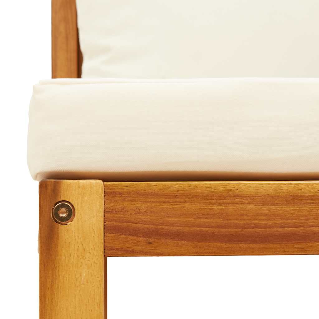 vidaXL 3-częściowy zestaw wypoczynkowy do ogrodu z poduszkami, drewno akacjowe i lina