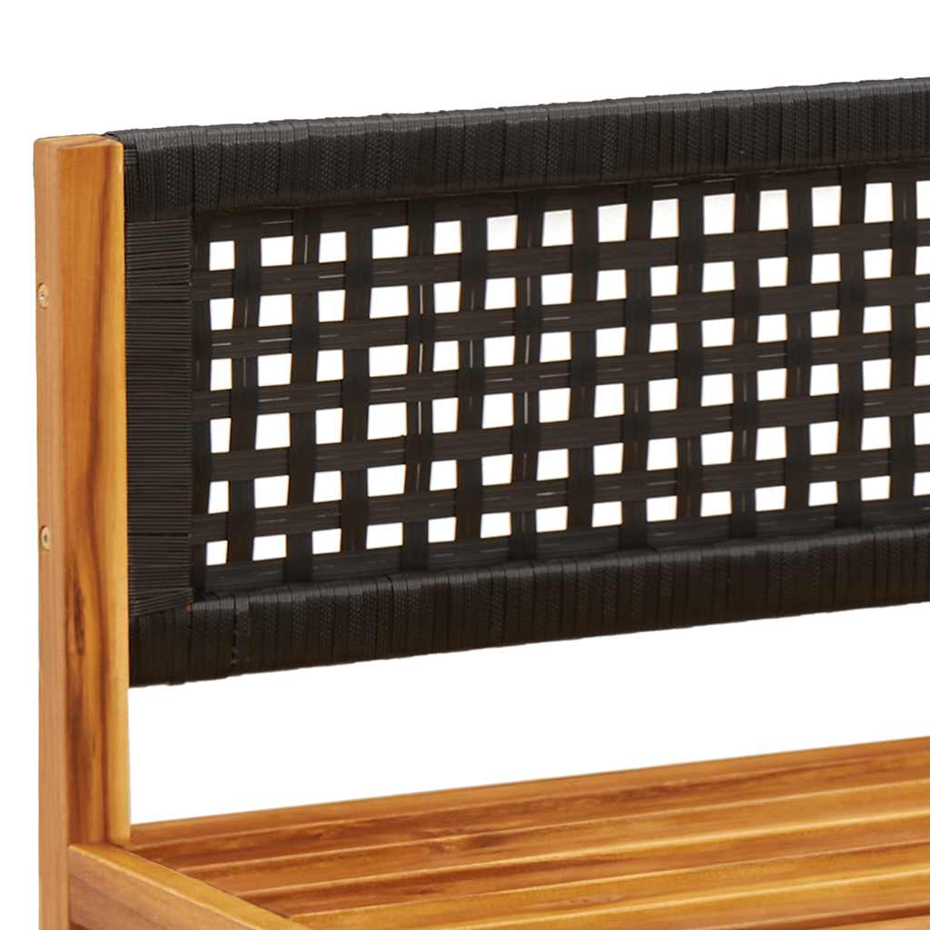 vidaXL Narożna sofa ogrodowa z poduszkami, drewno akacjowe i rattanowe