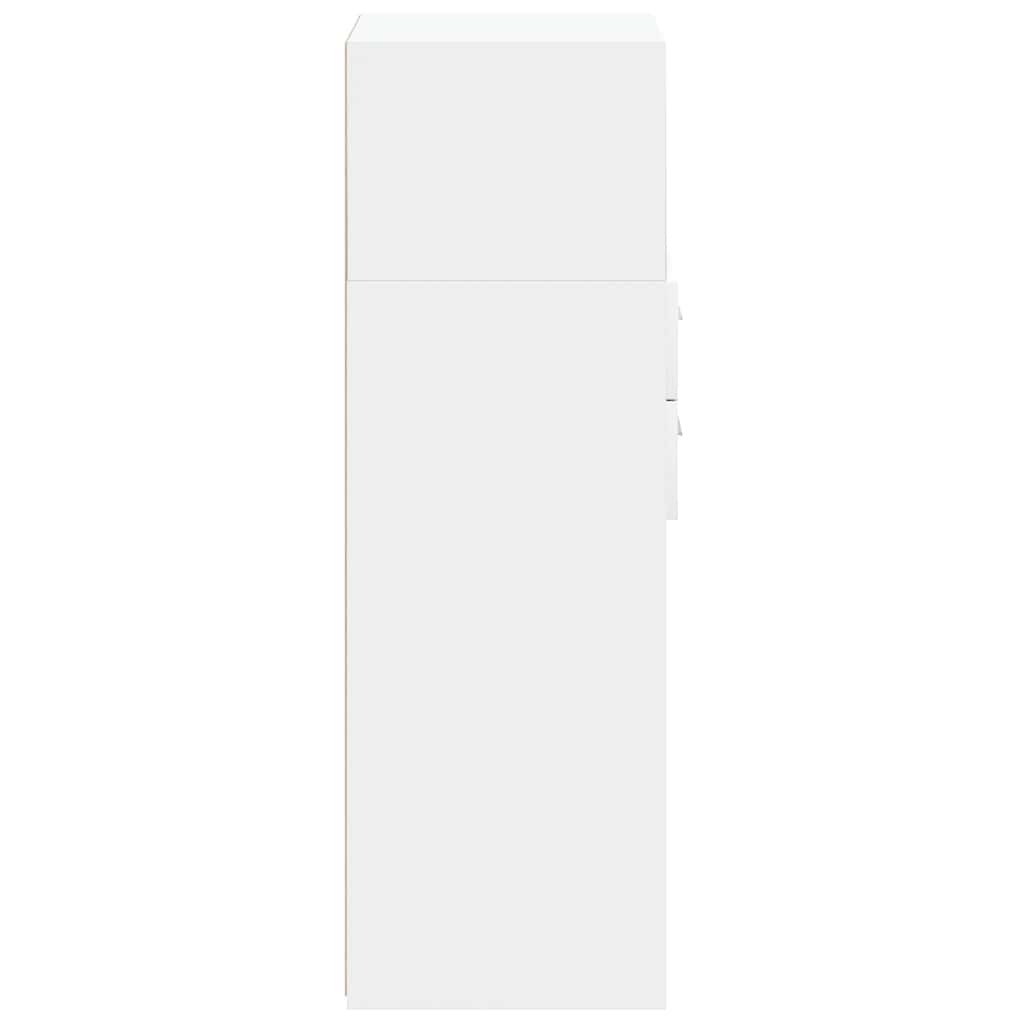 vidaXL Wysoka szafka, biała, 40x42,5x124 cm, materiał drewnopochodny
