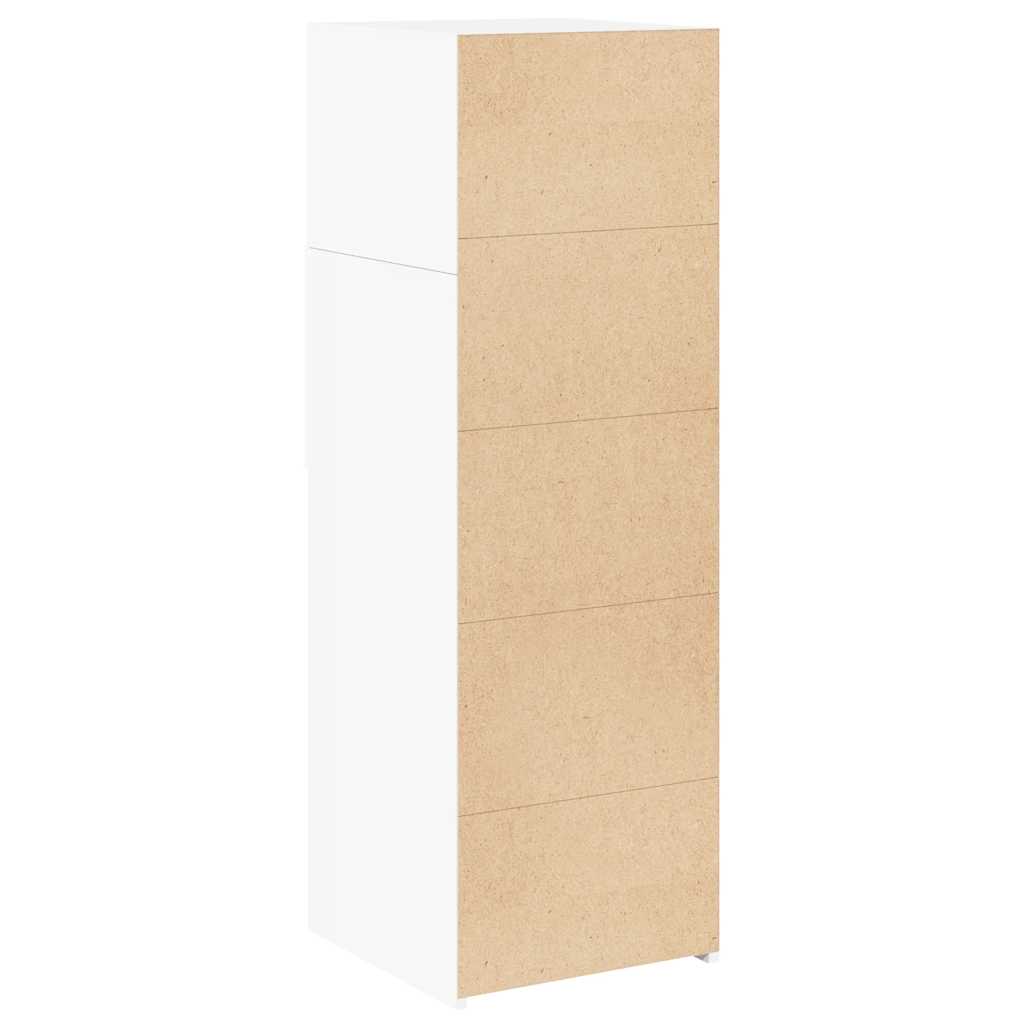 vidaXL Wysoka szafka, biała, 40x42,5x124 cm, materiał drewnopochodny