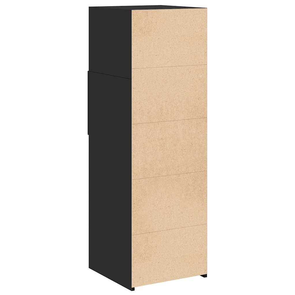 vidaXL Wysoka szafka, czarna, 40x42,5x124 cm, materiał drewnopochodny