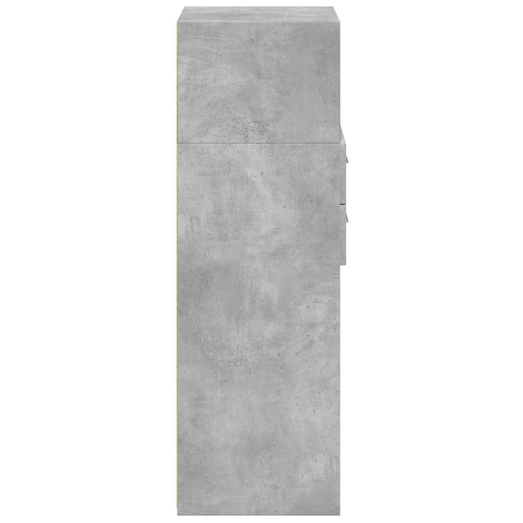 vidaXL Wysoka szafka, szarość betonu, 40x42,5x124 cm