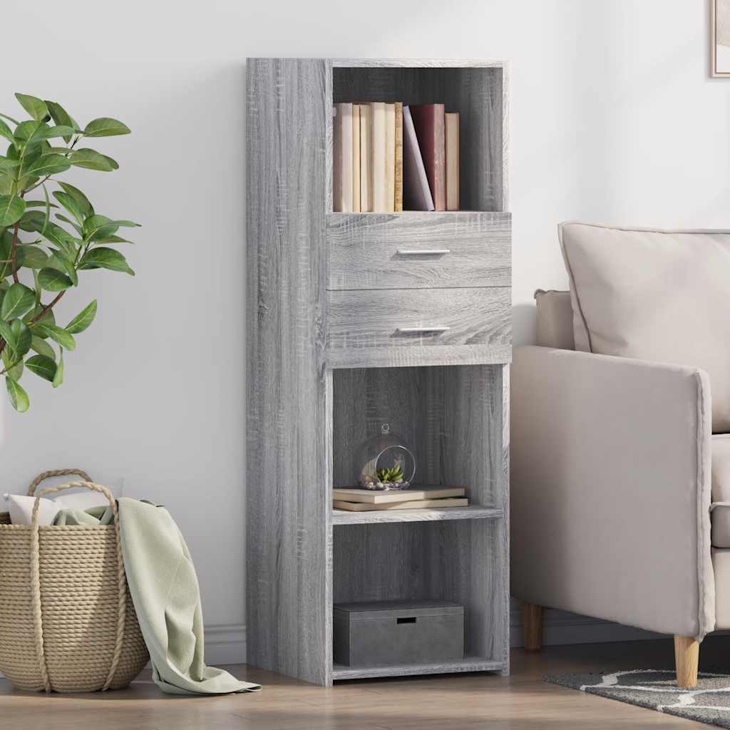vidaXL Wysoka szafka, szary dąb sonoma, 40x42,5x124 cm