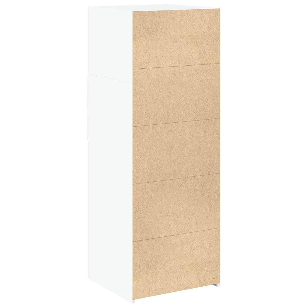 vidaXL Wysoka szafka, biała, 45x42,5x124 cm, materiał drewnopochodny