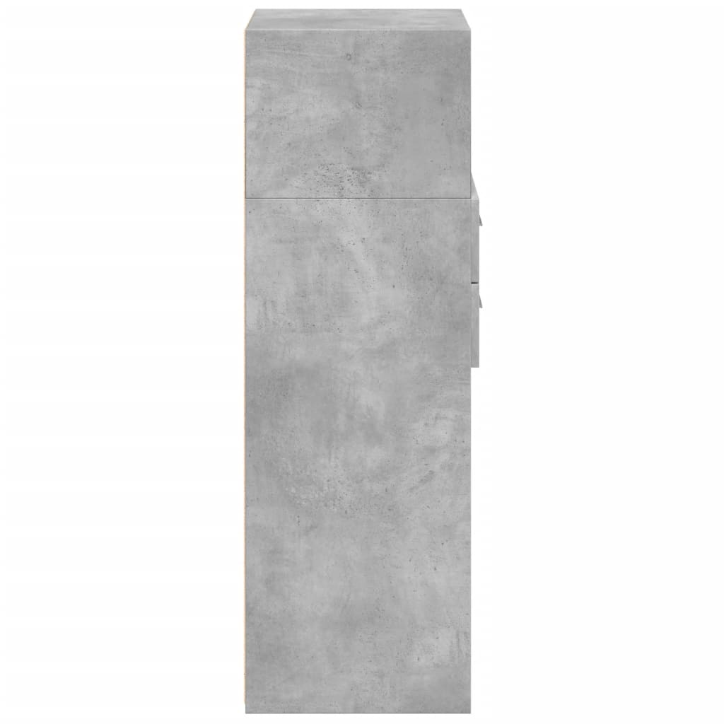 vidaXL Wysoka szafka, szarość betonu, 45x42,5x124 cm