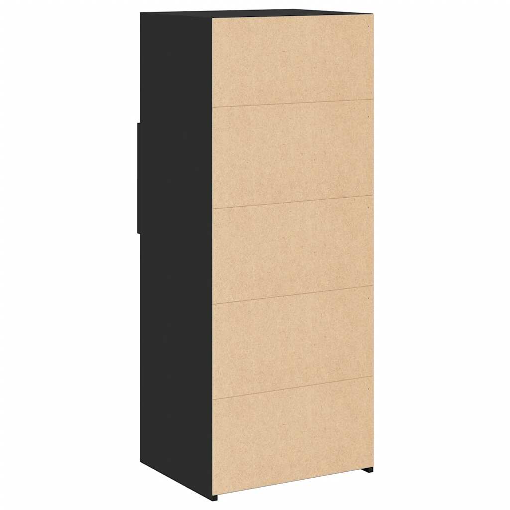 vidaXL Wysoka szafka, czarna, 50x42,5x124 cm, materiał drewnopochodny