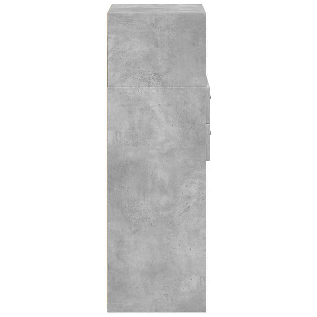 vidaXL Wysoka szafka, szarość betonu, 50x42,5x124 cm