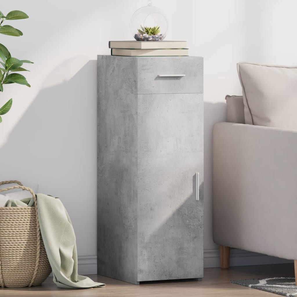 vidaXL Szafka, szarość betonu, 30x42,5x93 cm, materiał drewnopochodny