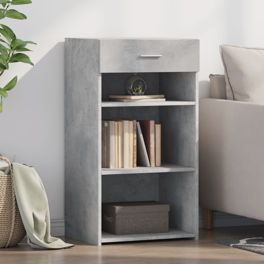vidaXL Szafka, szarość betonu, 50x42,5x93 cm, materiał drewnopochodny
