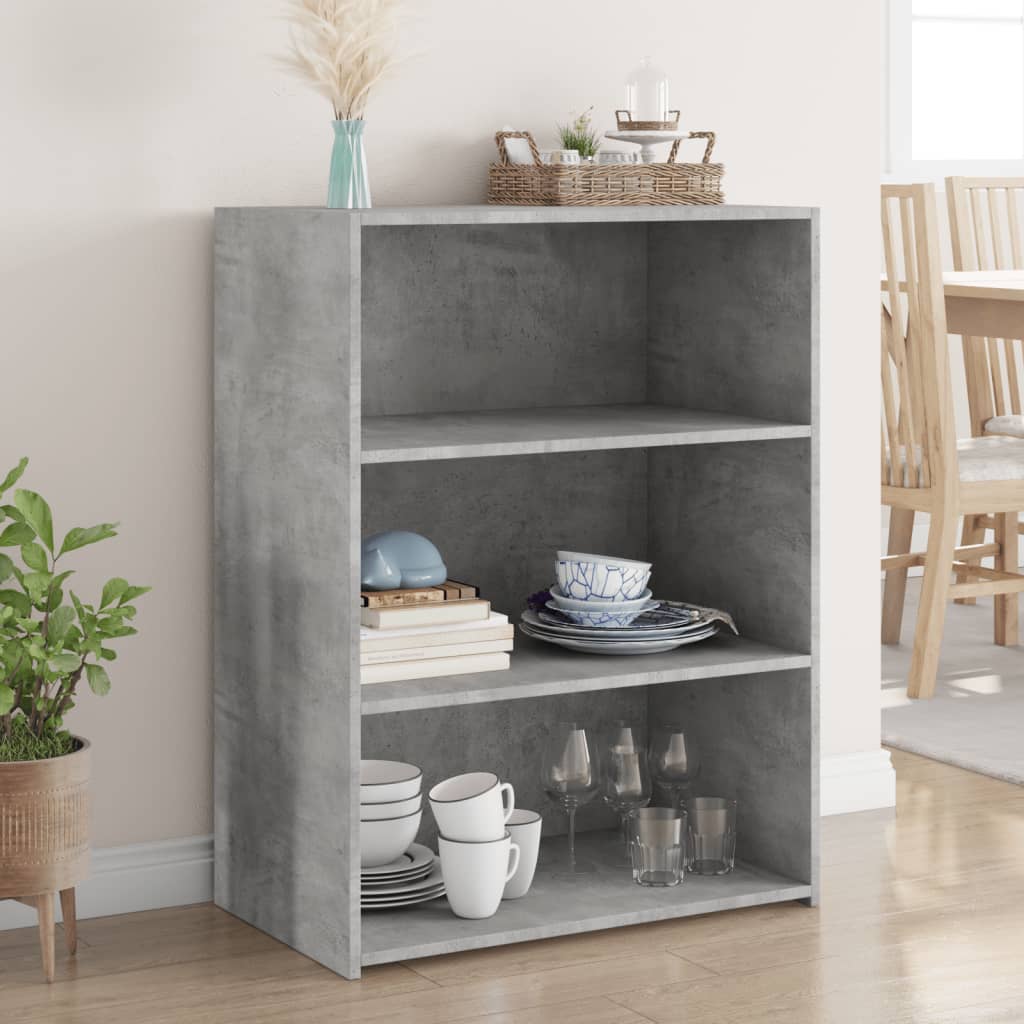 vidaXL Szafka, szarość betonu, 70x41x93 cm, materiał drewnopochodny