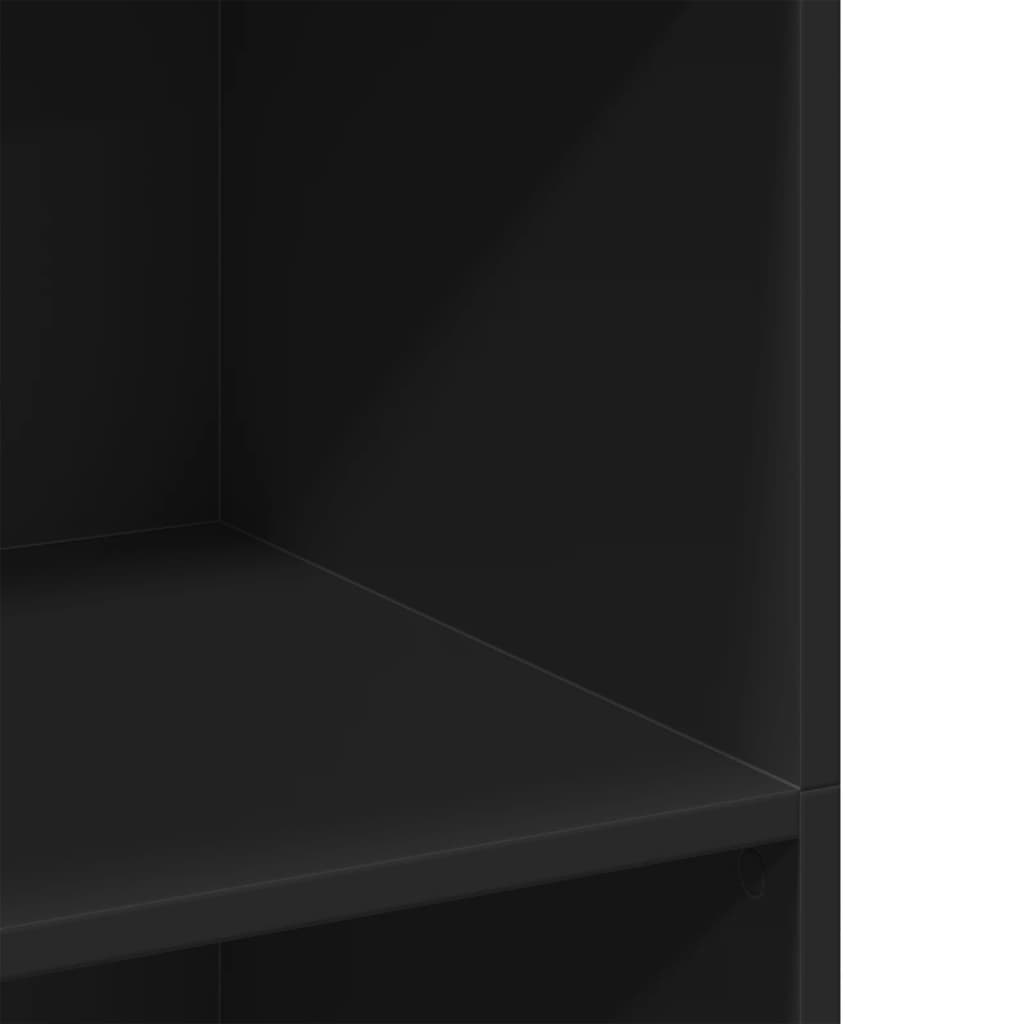 vidaXL Wysoka szafka, czarna, 70x41x124 cm, materiał drewnopochodny