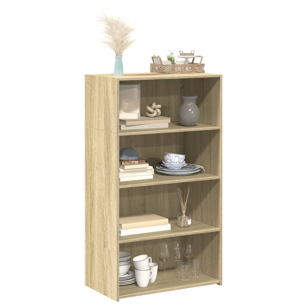 vidaXL Wysoka szafka, dąb sonoma, 70x41x124cm, materiał drewnopochodny