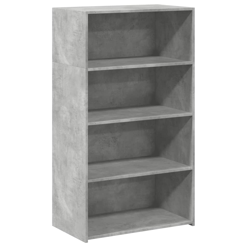 vidaXL Wysoka szafka, szarość betonu, 70x41x124 cm