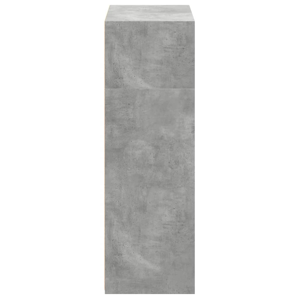 vidaXL Wysoka szafka, szarość betonu, 70x41x124 cm