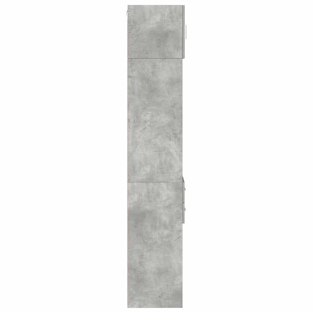 vidaXL Wąska szafka, szarość betonu, 30x42,5x225 cm