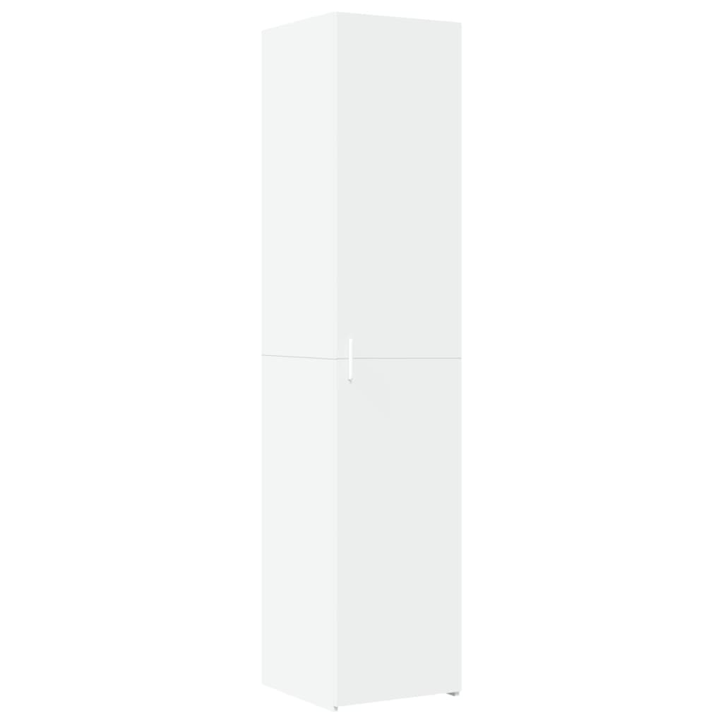 vidaXL Wąska szafka, biała, 40x42,5x225 cm, materiał drewnopochodny