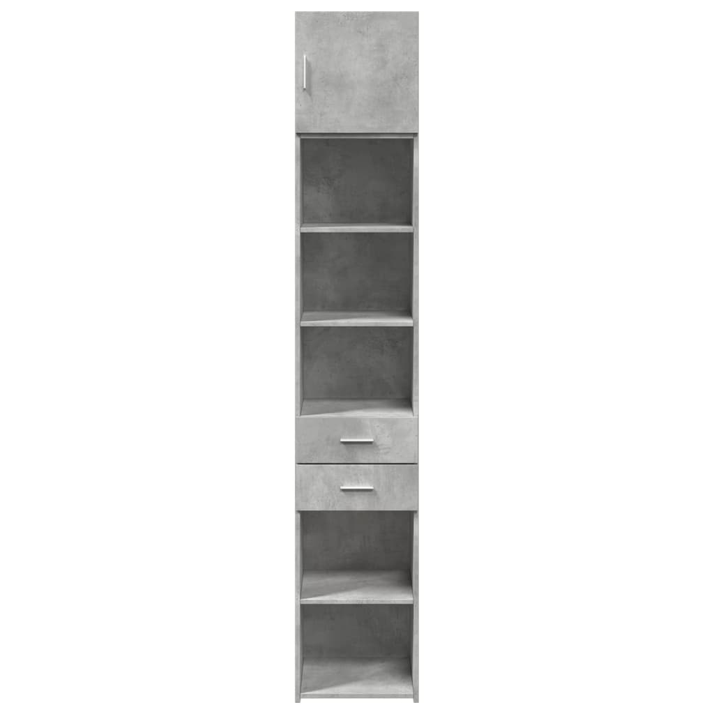 vidaXL Wąska szafka, szarość betonu, 40x42,5x225 cm