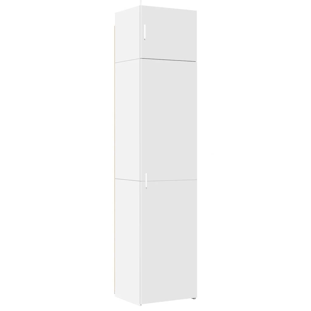 vidaXL Wąska szafka, biała, 50x42,5x225 cm, materiał drewnopochodny