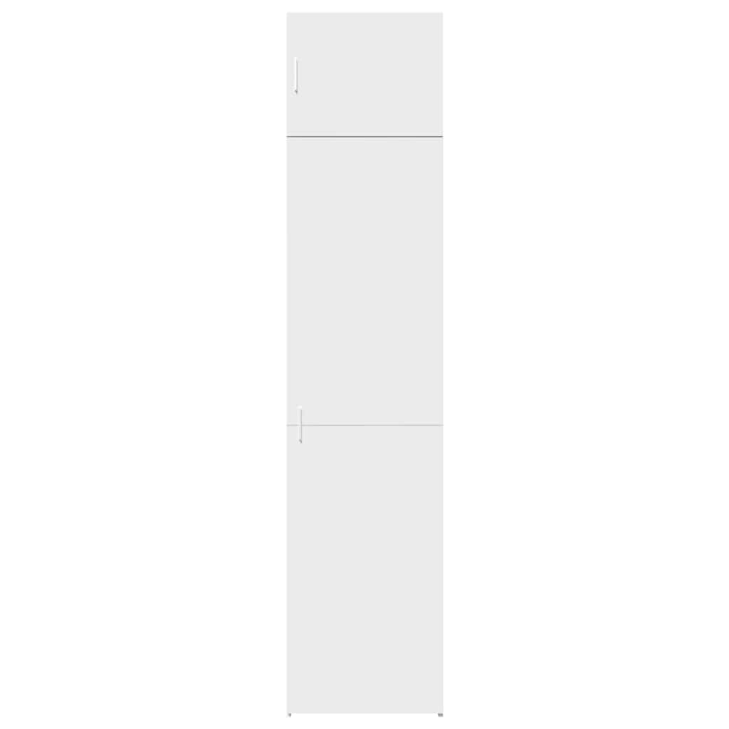 vidaXL Wąska szafka, biała, 50x42,5x225 cm, materiał drewnopochodny