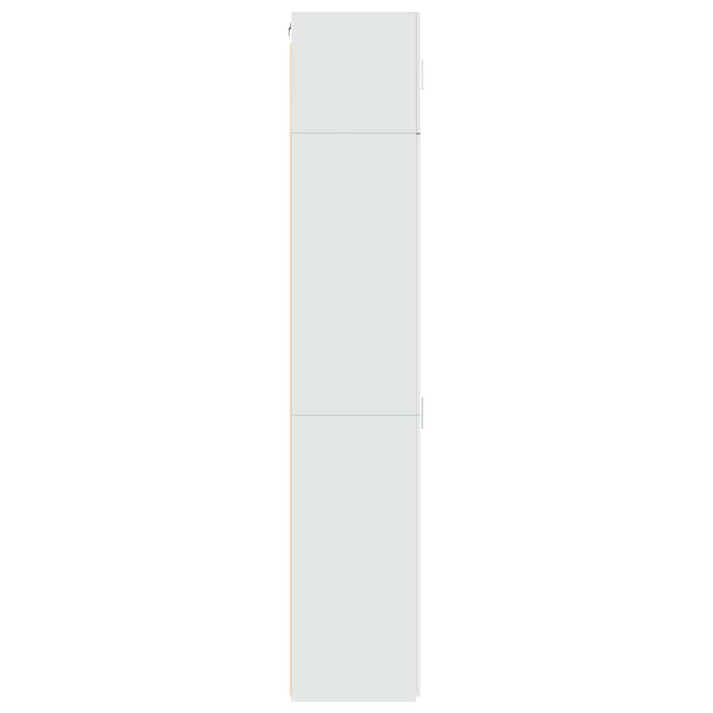 vidaXL Wąska szafka, biała, 50x42,5x225 cm, materiał drewnopochodny