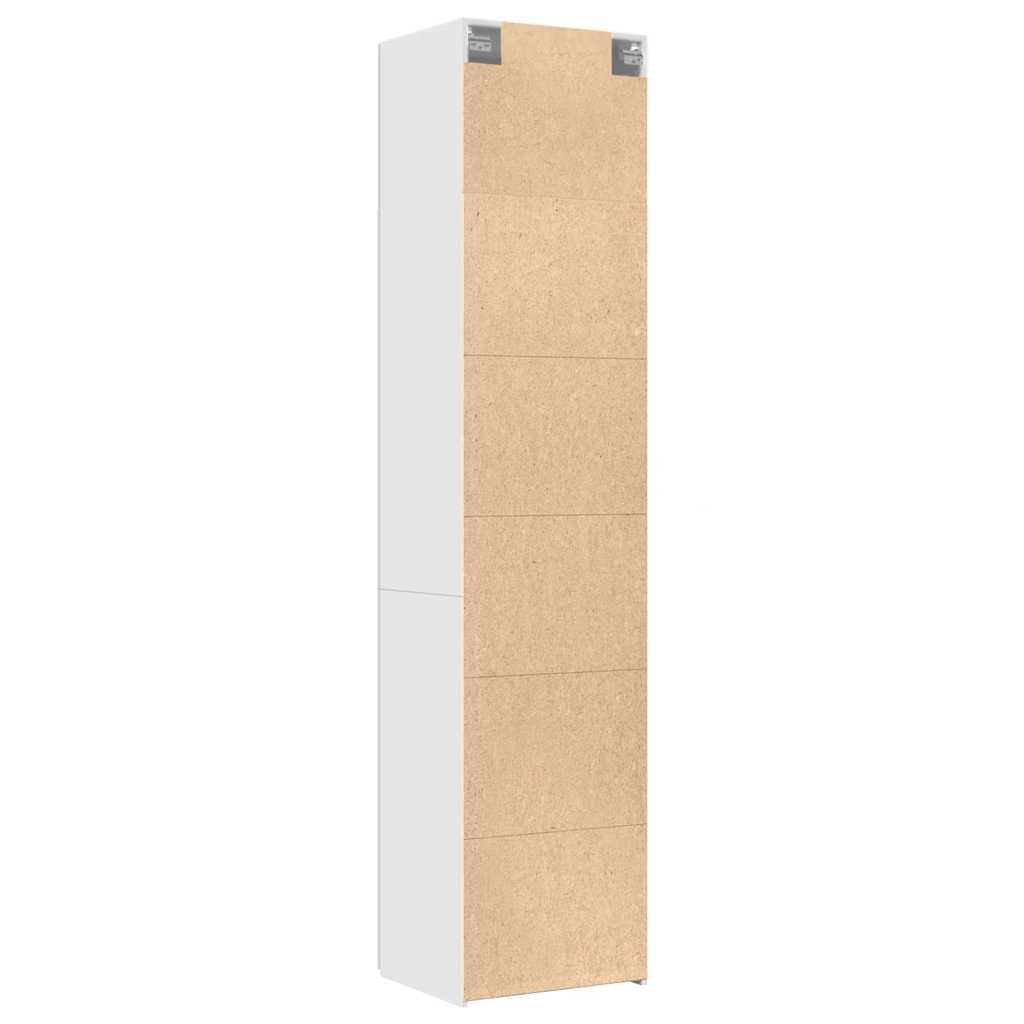 vidaXL Wąska szafka, biała, 50x42,5x225 cm, materiał drewnopochodny