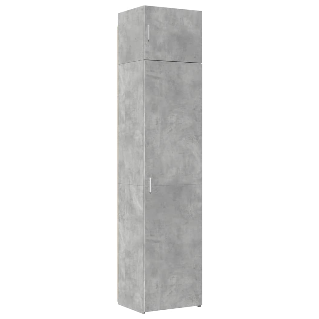 vidaXL Wąska szafka, szarość betonu, 50x42,5x225 cm