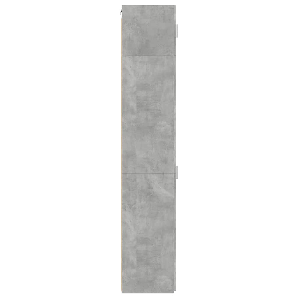 vidaXL Wąska szafka, szarość betonu, 50x42,5x225 cm