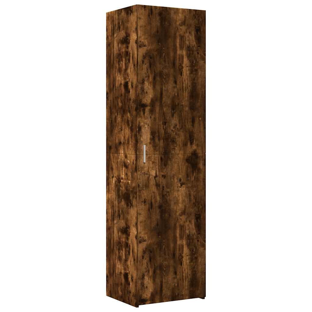 vidaXL Wąska szafka, przydymiony dąb, 50x42,5x225 cm