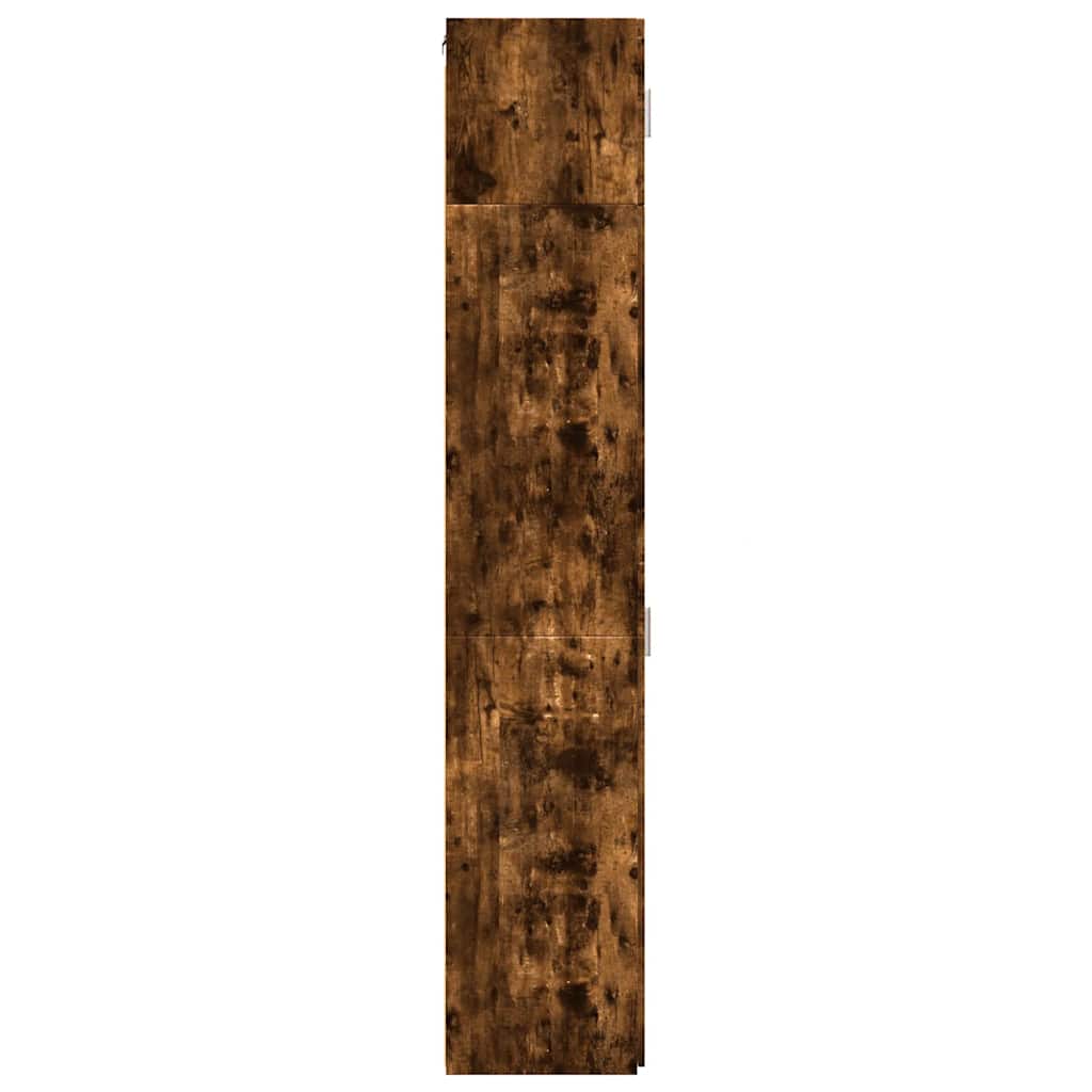 vidaXL Wąska szafka, przydymiony dąb, 50x42,5x225 cm