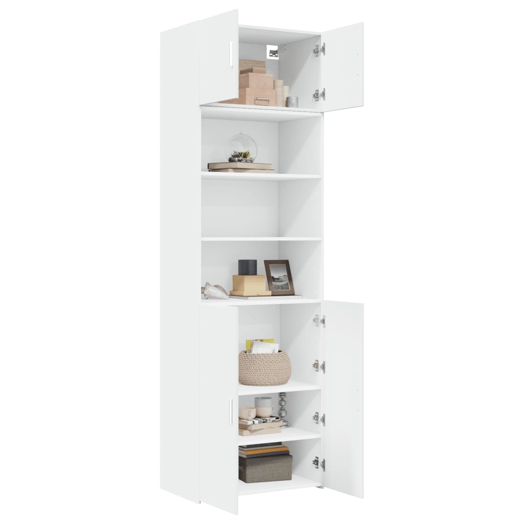vidaXL Szafka, biała, 70x42,5x225 cm, materiał drewnopochodny
