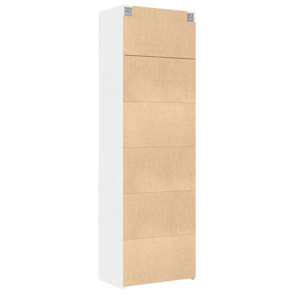 vidaXL Szafka, biała, 70x42,5x225 cm, materiał drewnopochodny