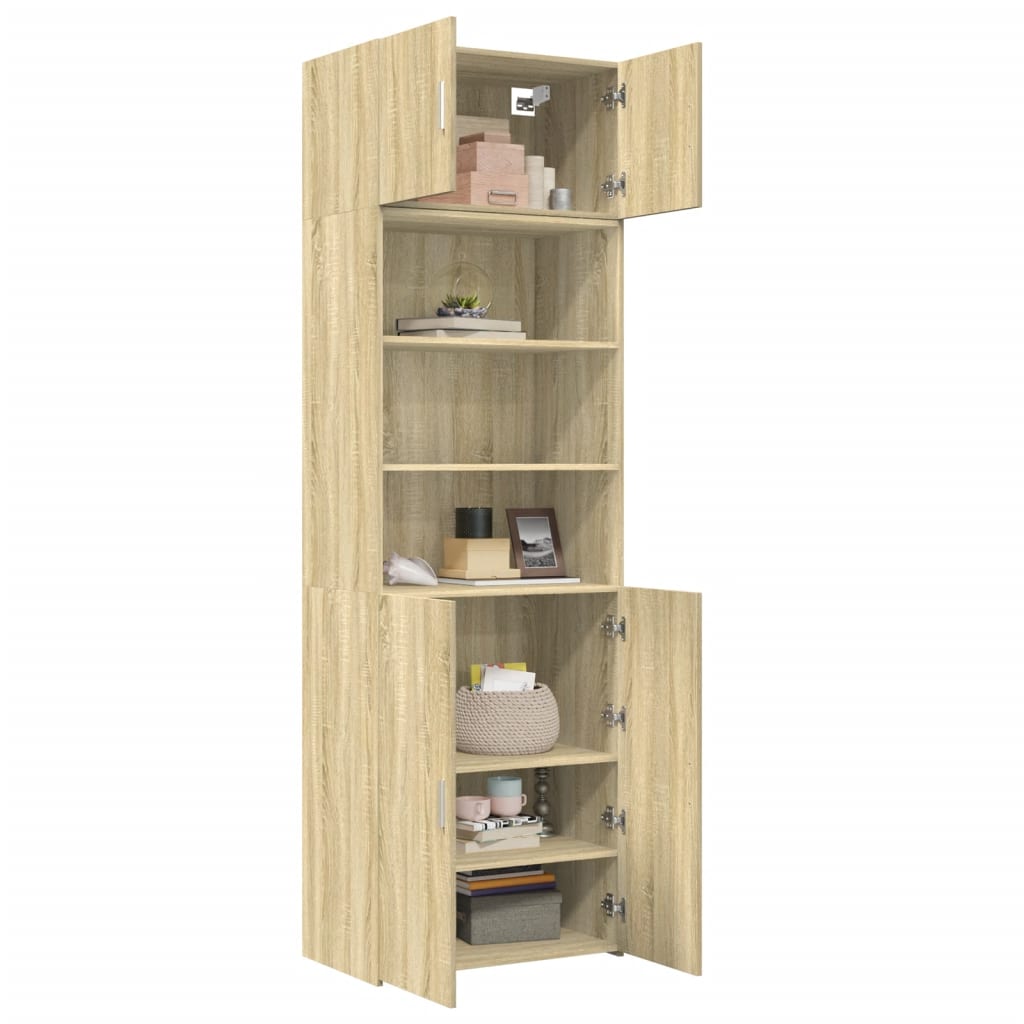 vidaXL Szafka, dąb sonoma, 70x42,5x225 cm, materiał drewnopochodny