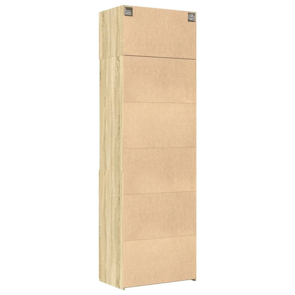 vidaXL Szafka, dąb sonoma, 70x42,5x225 cm, materiał drewnopochodny