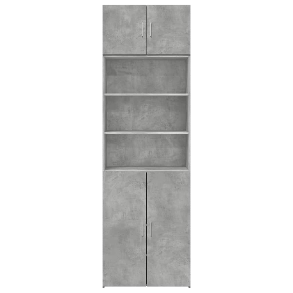 vidaXL Szafka, szarość betonu, 70x42,5x225 cm, materiał drewnopochodny