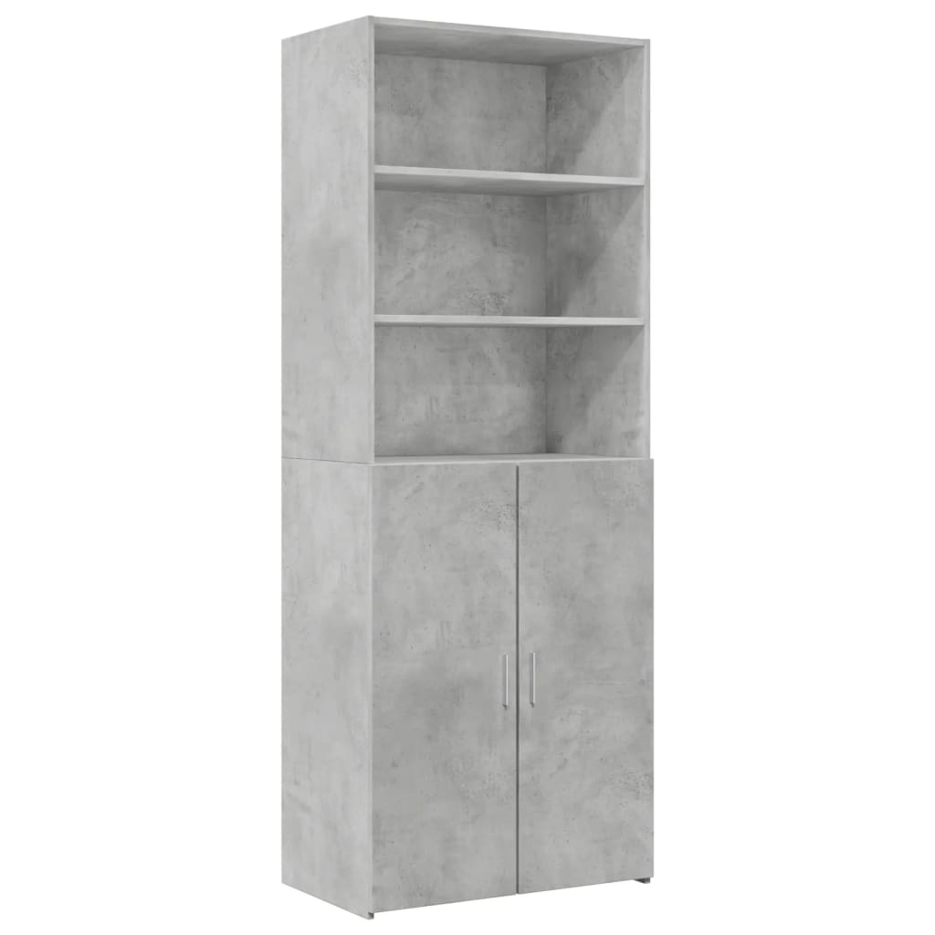 vidaXL Szafka, szarość betonu, 70x42,5x225 cm, materiał drewnopochodny