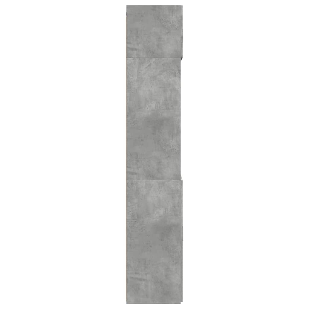 vidaXL Szafka, szarość betonu, 70x42,5x225 cm, materiał drewnopochodny