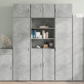 vidaXL Szafka, szarość betonu, 70x42,5x225 cm, materiał drewnopochodny