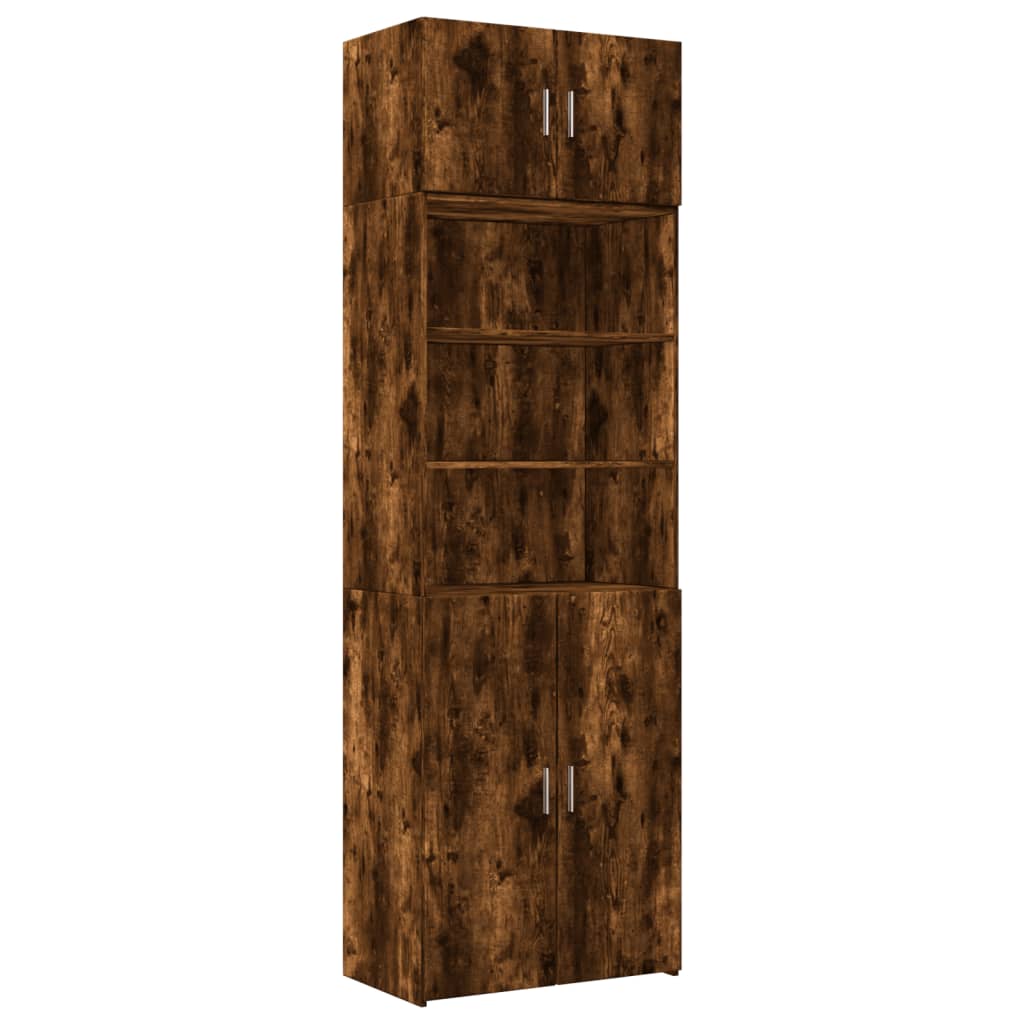 vidaXL Szafka, przydymiony dąb, 70x42,5x225 cm materiał drewnopochodny