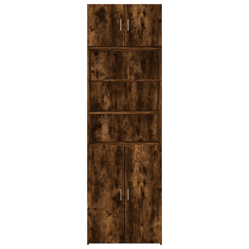 vidaXL Szafka, przydymiony dąb, 70x42,5x225 cm materiał drewnopochodny