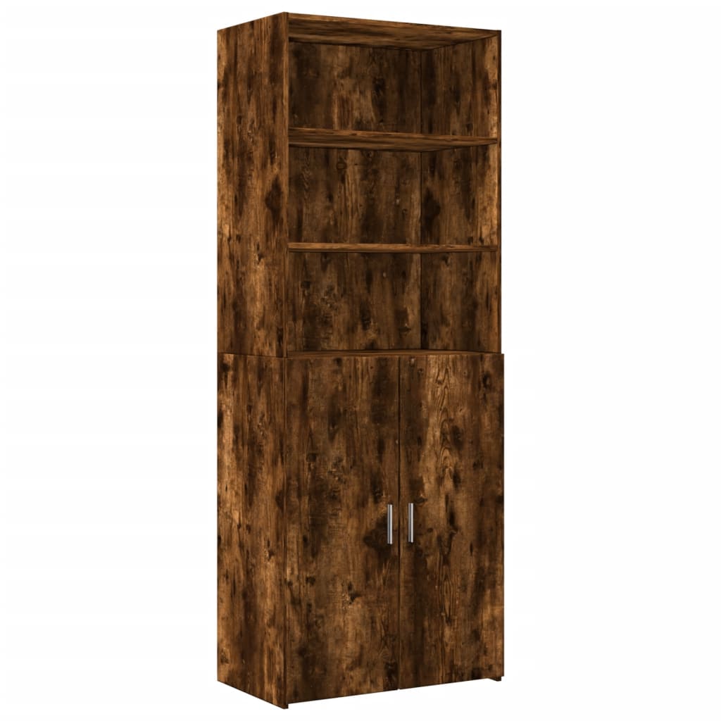 vidaXL Szafka, przydymiony dąb, 70x42,5x225 cm materiał drewnopochodny