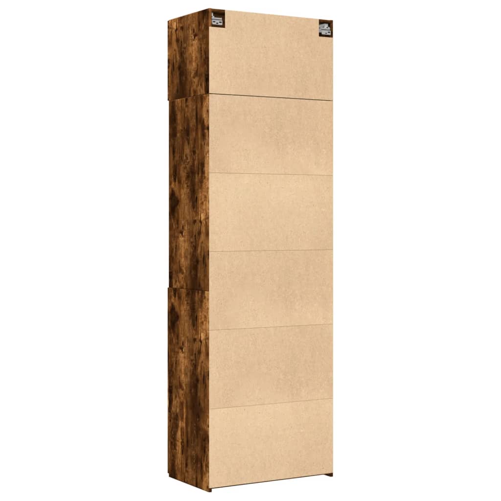 vidaXL Szafka, przydymiony dąb, 70x42,5x225 cm materiał drewnopochodny