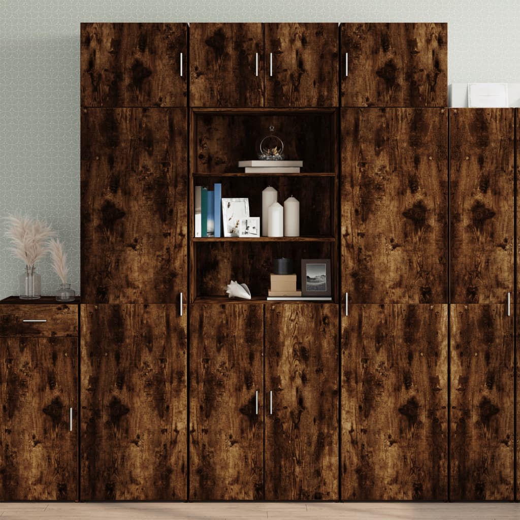 vidaXL Szafka, przydymiony dąb, 70x42,5x225 cm materiał drewnopochodny
