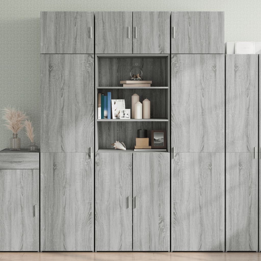 vidaXL Szafka, szary dąb sonoma, 70x42,5x225 cm
