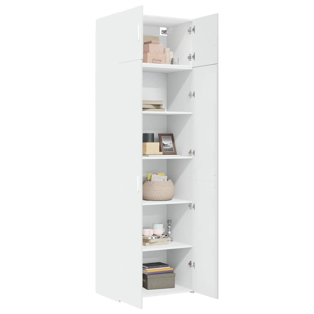 vidaXL Szafka, biała, 70x42,5x225 cm, materiał drewnopochodny