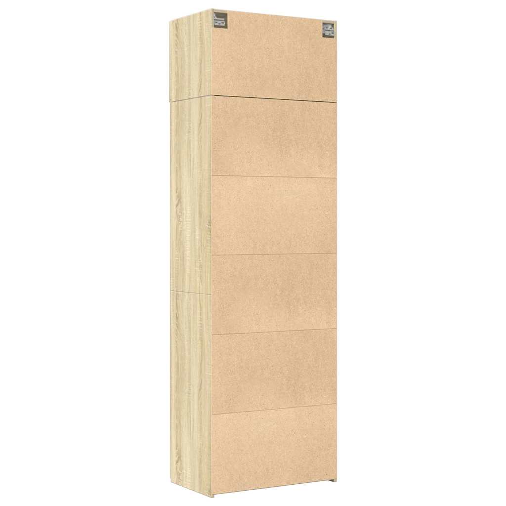 vidaXL Szafka, dąb sonoma, 70x42,5x225 cm, materiał drewnopochodny