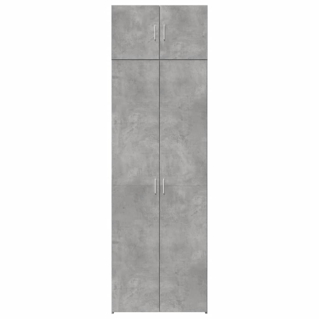 vidaXL Szafka, szarość betonu, 70x42,5x225 cm, materiał drewnopochodny