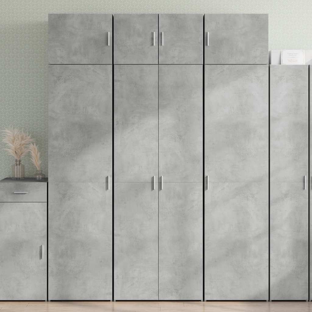 vidaXL Szafka, szarość betonu, 70x42,5x225 cm, materiał drewnopochodny