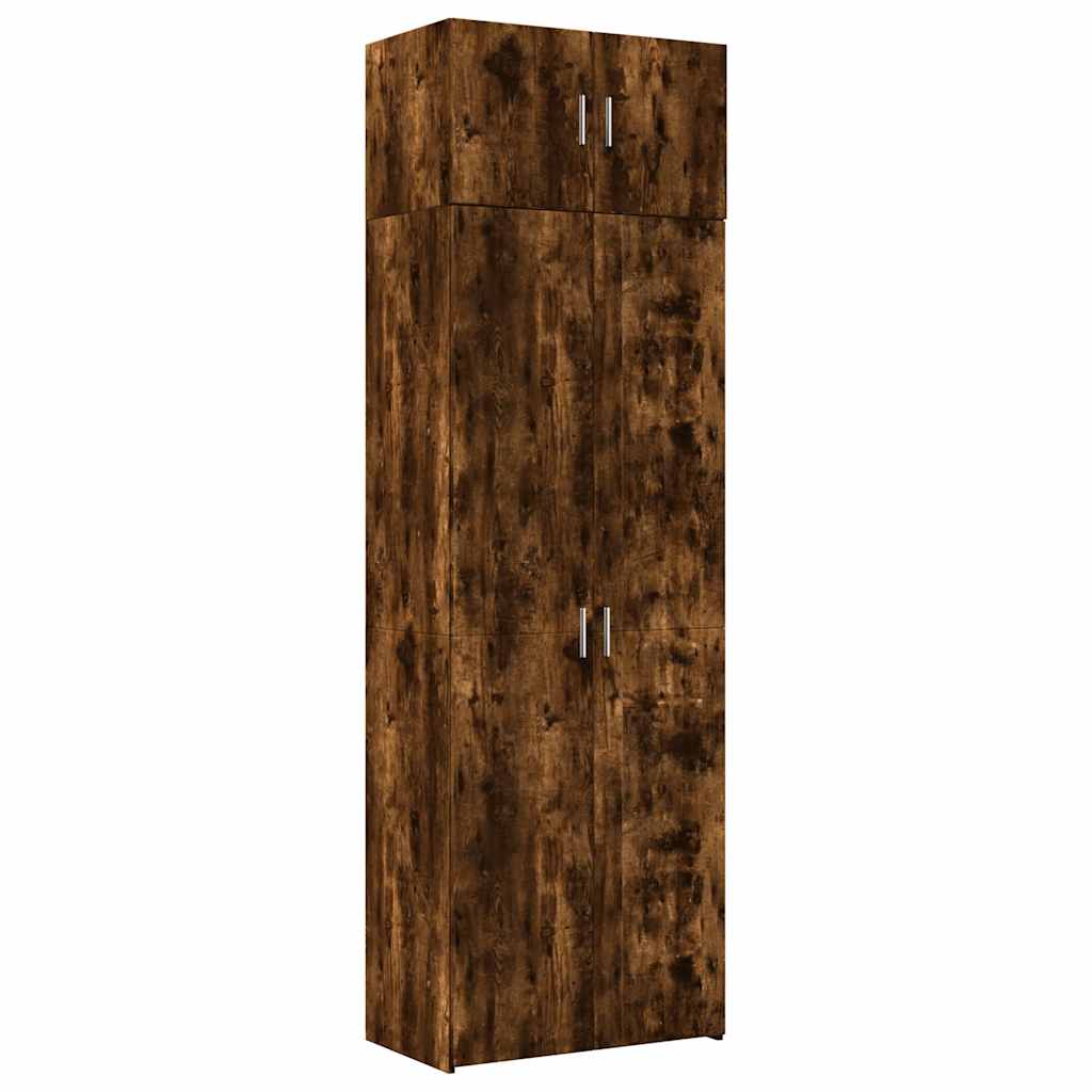 vidaXL Szafka, przydymiony dąb, 70x42,5x225 cm materiał drewnopochodny