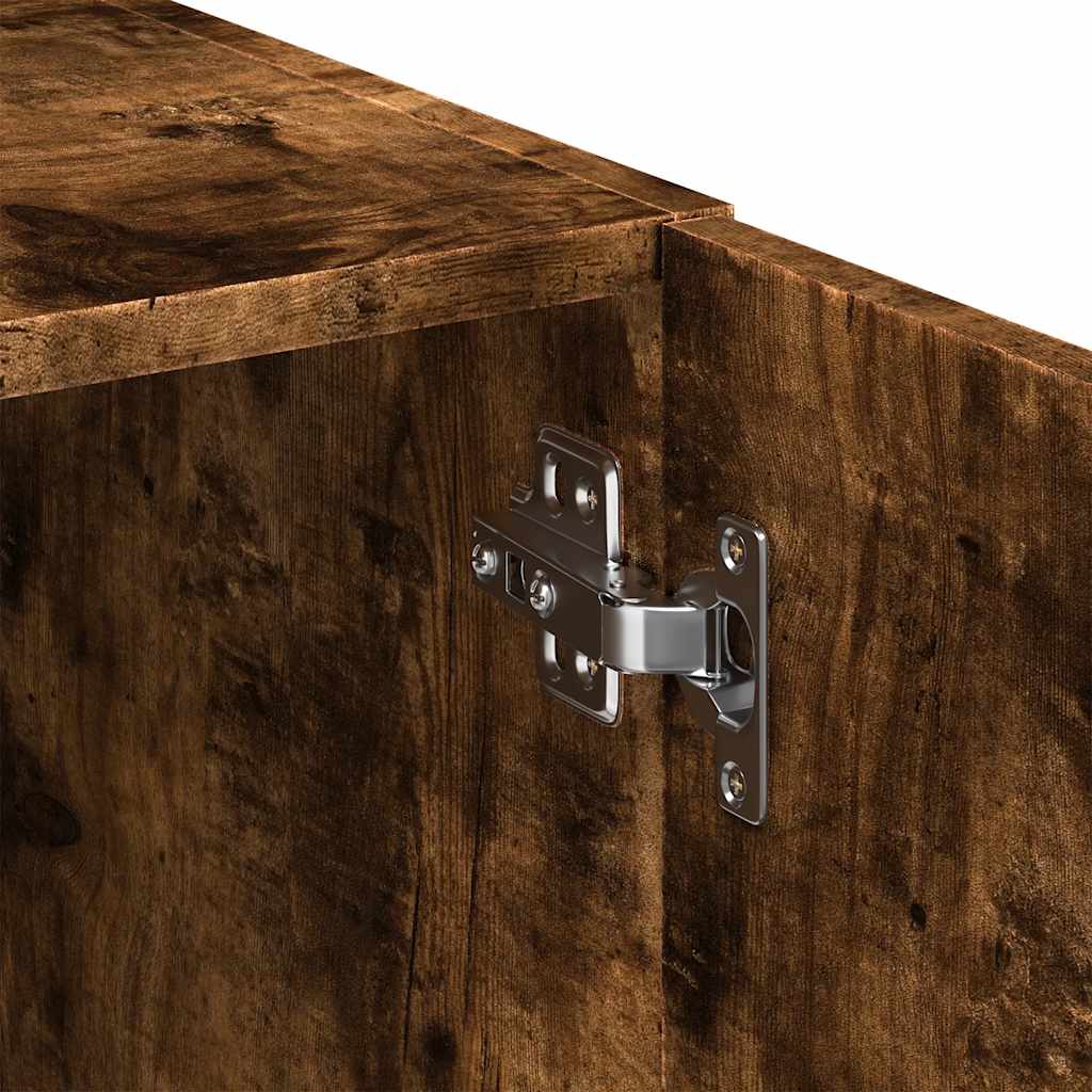 vidaXL Szafka, przydymiony dąb, 70x42,5x225 cm materiał drewnopochodny