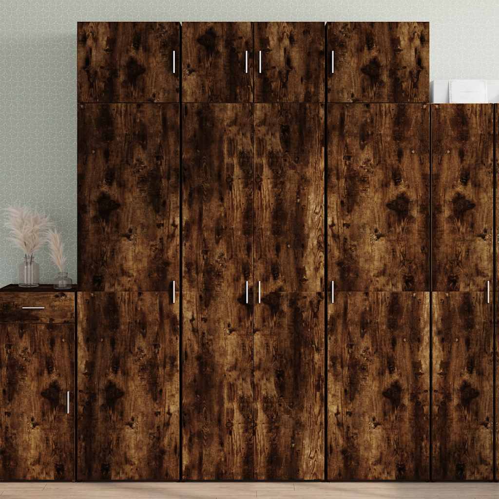 vidaXL Szafka, przydymiony dąb, 70x42,5x225 cm materiał drewnopochodny